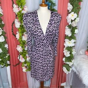 Maje Ripanta Leopard Print Pink Mini Dress